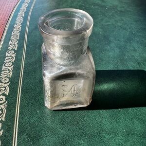 Antique Vintage Sanford’s Small Glass Inkwell